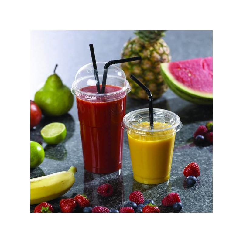 HOT BARGAINS 100 X Smoothie Cups with Lids Milkshake Cups