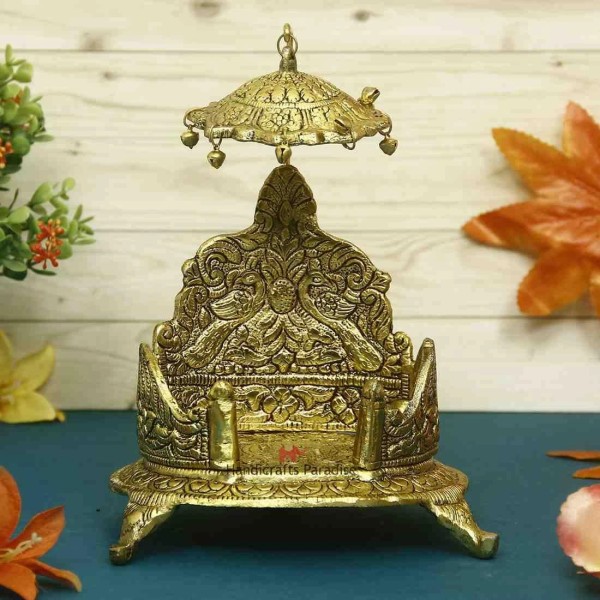 Handicrafts Paradise Singhasan Oval Shaped in Metal