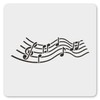 MAGJUCHE Jumping Music Notes Stencil 12 Inches, Reusable Musical Stencil