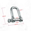 JY-MARINE 316 Stainless Steel D Shackle, Mini Shackles Bracelet,for Paracord