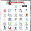 Bekecidi Pack of 26 Christmas Iron-On Patches, Letters Embroidery Fabric