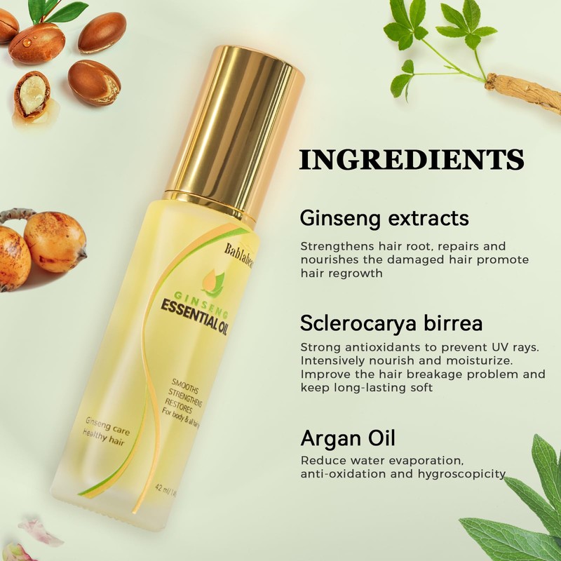 BOJICA Bablabear Essential Hair Oil Hair Strengthening Serum and Black