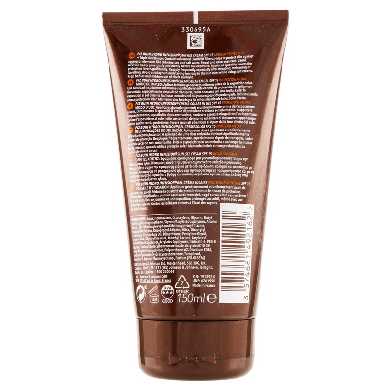 Piz Buin Hydro Infusion Sun Gel Cream SPF15, 150 ml