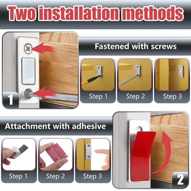 Magnetic Door Catch, Cabinet Magnetic Catch 6 Pack, Magnetic Door