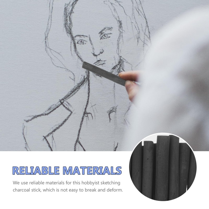 Operitacx Compressed Willow Charcoal for Artists, Shading Charcoal, Durable Drawing