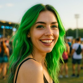 2PCS Temporary Hair Color Mascara – Green Hair Dye for Girls, Washable Gentle Formula, No Bleach Needed, Compact Size for Cosplay, Parties, Festivals & Daily Styling（Green）