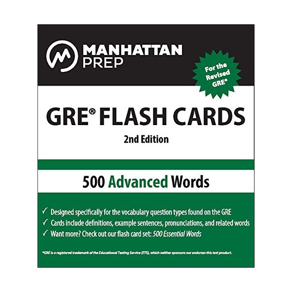 500 Advanced Words: GRE Vocabulary Flash Cards (Manhattan Prep GRE