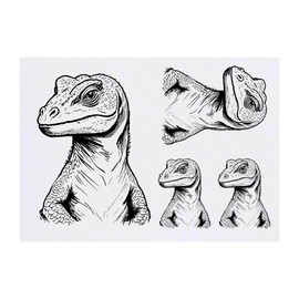 Azeeda 4 x 'Komodo Drache' Temporäre Tattoos - Wasserfest, Hautfreundlich & Ungiftig · Transfers in Verschiedenen Größen (TO00075202)