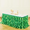 Wish Care 6ft Green Sequin Table Skirt for Rectangle Tables