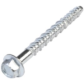 AERZETIX - C57351 - Set of 10 concrete screws with hexagon head with neck/collar Ø6.6x60 mm - direct attachment without dowels - for 8 mm hex key - steel - for renovation work on construction