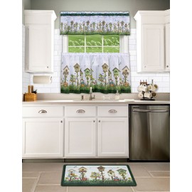 Achim Home Furnishings, Multi Sweet Home Tier and Valance Set, 58 24-Inch, 58" x 24"