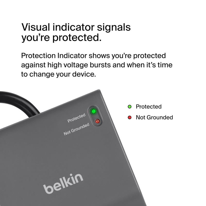 Belkin Power Strip Surge Protector with 8 Outlets, 6 ft