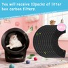 10 Pack Carbon Filters for Litter Robot 4 Cat Litter
