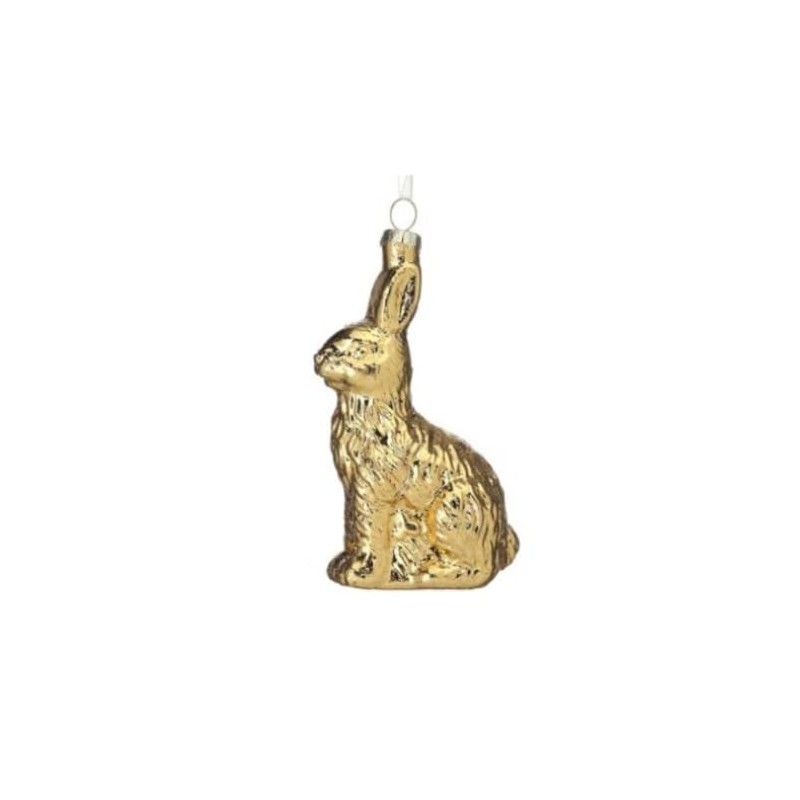 The Bridge Collection Gold Rabbit Ornament - Easter Bunny Hanging