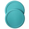 Pyrex 7402-PC 7-Cup Turquoise Plastic Food Storage Lid, 2 Pack