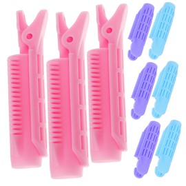 SAFIGLE 9Pcs Volumizing Hair Root Clips Non Heat Hair Curlers for Bangs Roots Fluffy Wave Styling Tools for Women for Salons Travel Daily Use