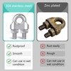 40 PCS 1/4" Stainless Steel Wires Ropes Cable Clip Clamps