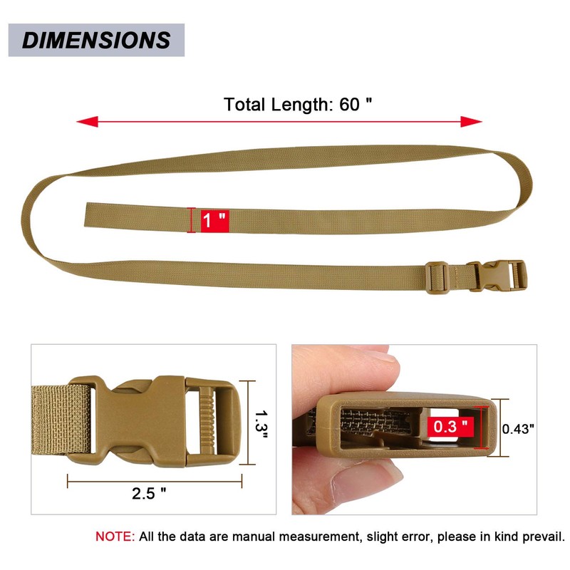 MAGARROW 40" 60" Strap Buckle Packing Straps Adjustable 1-Inch Belt