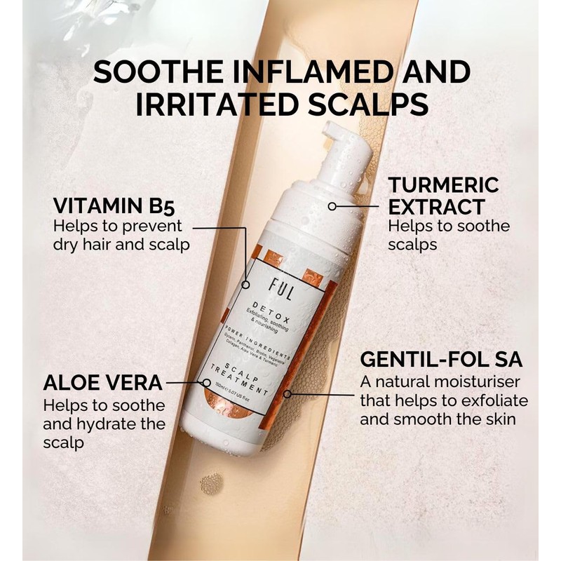 FUL Detox Scalp Treatment, 150ml, with Turmeric and Aloe Vera,
