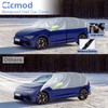 CICMOD Half Car Cover Universal Silver Windscreen Side Window Snow