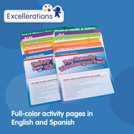 Excellerations Kindergarten Readiness Backpack Kit, Ages 4+, English & Spanish Activity Guide Included, Educational Learning Activities