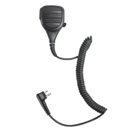 Generic Two Way Radio Shoulder Mic 2 Prong Remote Speaker Microphone with 3.5mm Audio Jack for Motorola Walkie Talkie (Black), RE034
