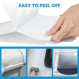 Kohree RV Sealant Tape 2 Inch x 50 Feet, RV White Roof Seal Tape, UV & Weatherproof Sealant Roofing Tape for RV Repair, Window, Boat Sealing, Truck Stop Camper Roof Leaks