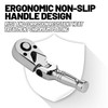 UYECOVE 1/2 Inch Drive Stubby Ratchet, Flex Head Ratchet 1/2