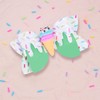 Ice Cream Hair Bow Clips, 3.4 Inch Sparkly Confetti Sprinkle