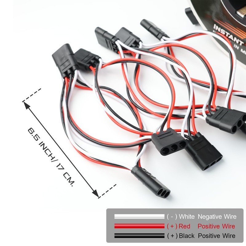 MADCATZ 50 Count 3-Prong Female Bullet Plugs Continuous Wire Harness