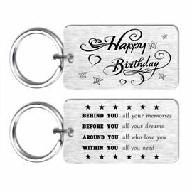 EE&YU Happy Birthday Gifts - Birthday Decorations Keyring for Men Women Boys Girls