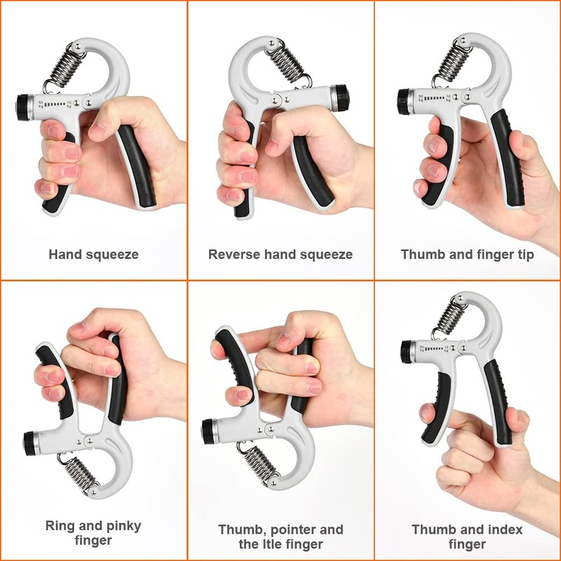 Vicloon Adjustable Hand Grip Exerciser with Stainless Steel Springs Hand