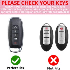 Simocky Compatible with Nissan Key Fob Cover with Heart Keychain, Car Key Shell for Women, Compatible with Nissan Rogue Pathfinder (2023 2024 2025) Sentra (2024 2025) Key Protector (5 Buttons-Pink)