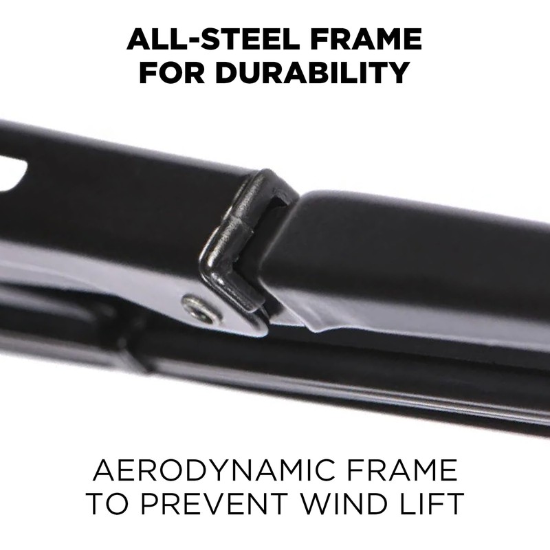 ClixWipers 20" Conventional Automotive Replacement Windshield Wiper Blade - All-Steel,