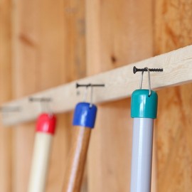 Home-X - Utility Hanging Caps (Set of 4), Grips The Back of Most Utility Tools for Easy Hanging, Storage and Immediate Access