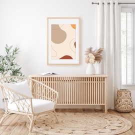 A1 Poster Frame,23.4x33.1 Natural Soild Wood Picture Frames with Polished Plexiglass,Easy to Hang,Display Picture A1 without Mat or A2 with Mat for Wall Mounting Horizontally and Vertically (Natural)