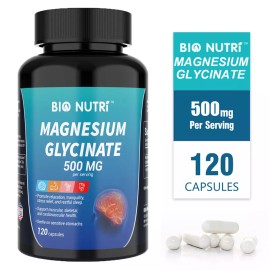 BIO NUTRI 500MG Magnesium Glycinate High Absorption,Imp