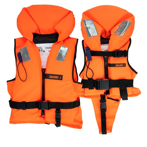 HonuNautic Solid Life Vest for Children and Adults | Solid Vest | 100 N, CE ISO 12402-4 | Size 1 | for Toddlers 3-10 kg | Orange