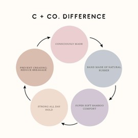 Coiffed + Co. Stacked Bamboo Scrunchies (Color: Sand) 6 Count, Hair Ties for Women, Elastic Hair Tie, Hair Bands for Thick or Thin Hair, Scrunchies for Running, Crossfit, Yoga, Pilates, Cute Hair Ties