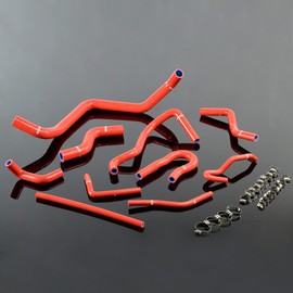 PIT66 Silicone Radiator Hose Kit Compatible with 1992-2000 Honda Civic D15 D16 Eg Ek Red