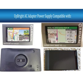 UpBright 5V Car DC Adapter Compatible with Garmin DriveSmart 42 44 51 52 53 54 55 56 57 58 61 65 66 67 68 70 71 GPS Navigator TA20 Nuvi 2555lmt 2597lmt 2598lmt 2599lmt DriveAssist DriveTrack RV770 780