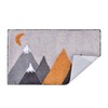Grey Mountains Bath Rug, Soft Water Absorbent Non Slip Mat,
