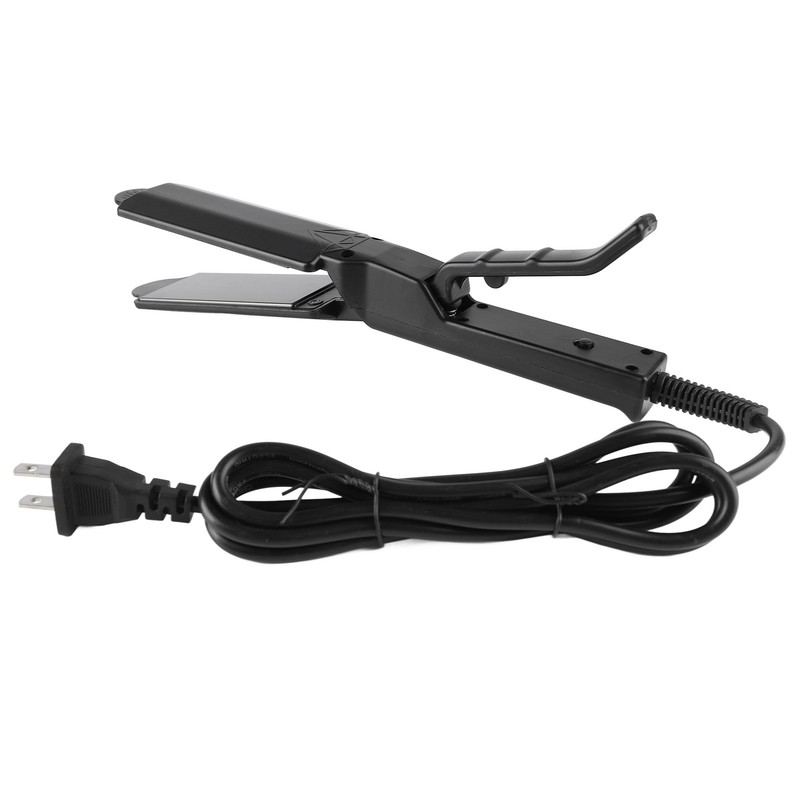 Hair Straightener Wide Steam Flat 4 Level Adjustable Temperature Black
