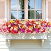 Artificial Flowers Outdoor UV Resistant Fake Silk Flowers, 12 Bundles