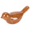 Natural Brown Shiny Comfort Bird 3 x 2 Resin Decorative