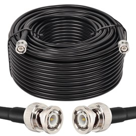 MOOKEERF RG8X BNC Male to BNC Male Coaxial Cable 200FT 50 ohm Ultra Low Loss for Antenna, RF Radio, Modem, Oscilloscope, Spectrum, Analyzer, Signal Generator