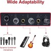 Interfaz de audio USB con preamplificador de micrófono, grabadora mezcladora