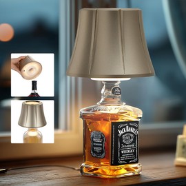 WILIT Wireless Bottle Lamp Shades for Table Lamps, Bottle Lights for Liquor Bottles, Touch Lamps for Kitchen Dinning Picnic,Home Bar Decorations, Modern Wine Bottle Lights, Gifts for Men Women
