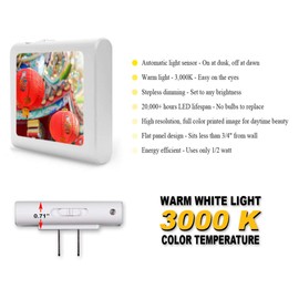 Plug in Dimmable LED Night Light with Dusk to Dawn Auto Sensor, Adjustable Brightness, Warm Light, Auto On-Off Nightlight for Bathroom, Hallway, Nursery, Bedrooms - Hanging Oriental Lanterns