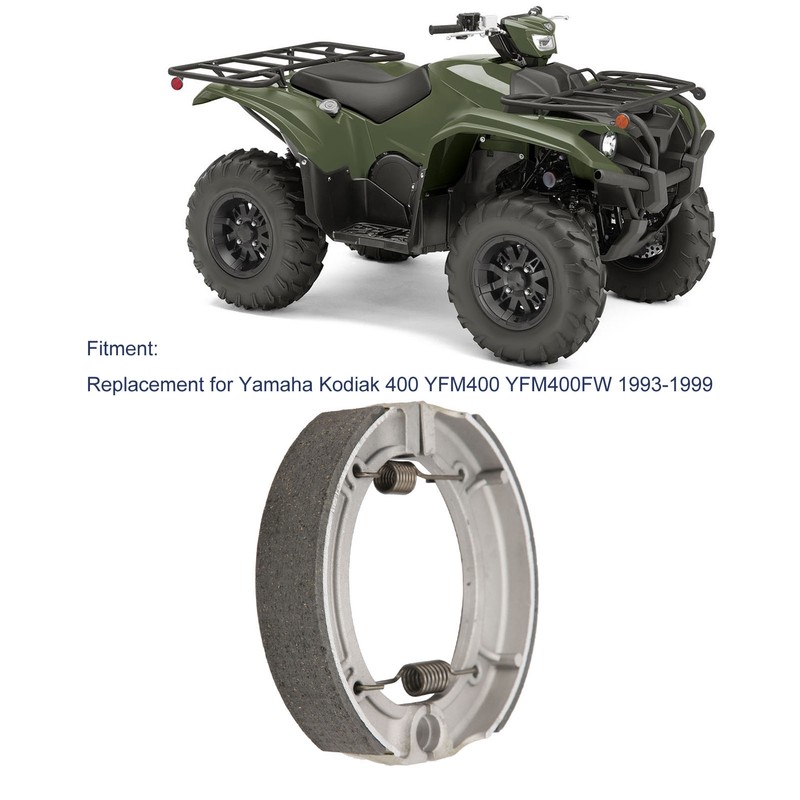 Rear Brake Shoe Semimetal Replacement for Yamaha Kodiak 400 YFM400